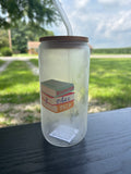 Bookish Vibes Only 16oz Glass cup
